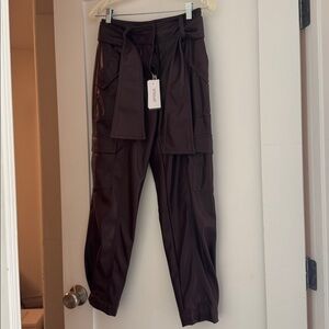 Derek Lam 10 Crosby Burgundy Faux Leather Pants NWT